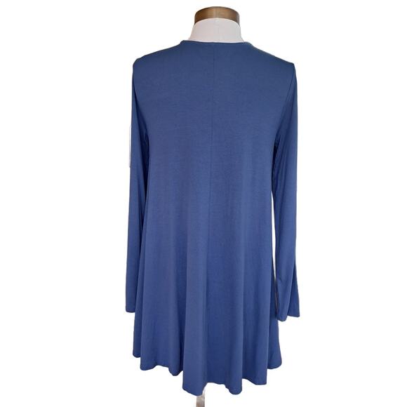 Eileen Fisher Blue Long Sleeve Swingy Tunic Top Size Small - Picture 2 of 7